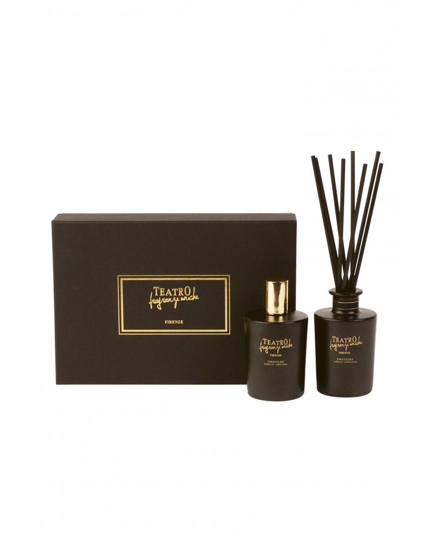 TOBACCO 1815 (Luxury collection), Mini Gift Box (Diffuser 100 ml+Spray 100 ml), Teatro Fragranze Uniche