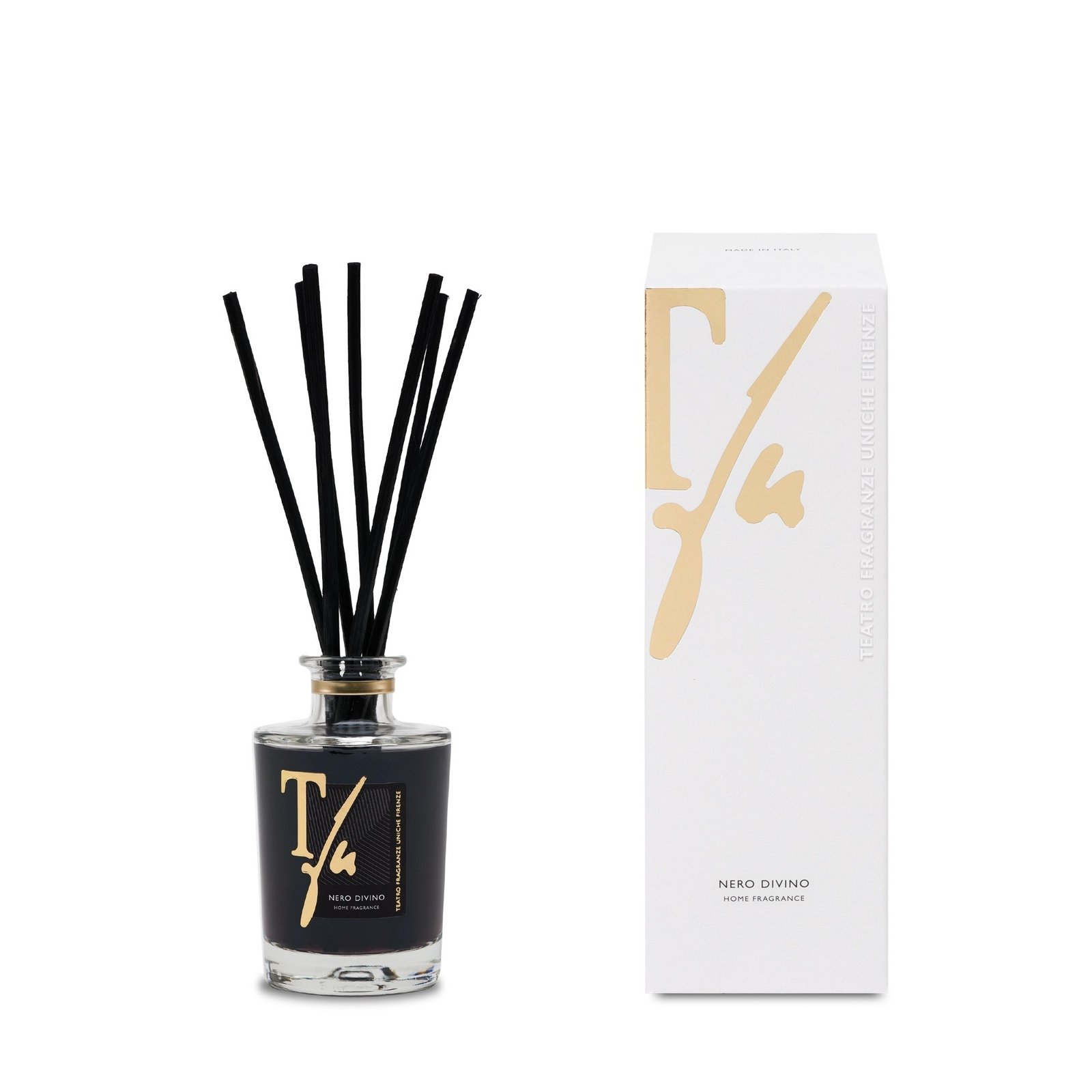 BLACK DIVINE (Nero Divino), 100 ml diffuser with Sticks, Teatro Fragranze Uniche
