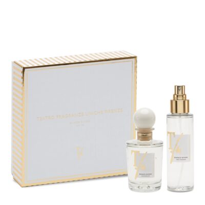 WHITE DIVINE (Bianco Divino), Gift box Diffuser with sticks + Fabric Spray, Teatro Fragranze Uniche